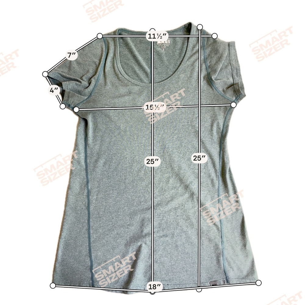 REI Co-op‎ Womens Small Blue Heathered Active Tee Short Sleeve Scoop Neck Hiking